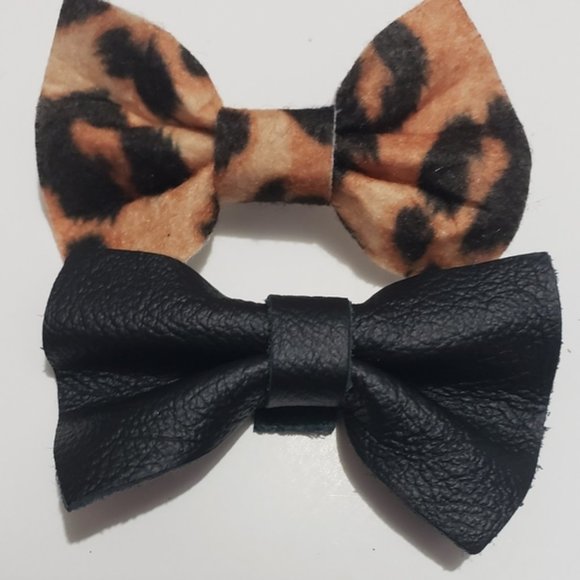 2 piece bundle handmade hair bows with clips clip - Picture 5 of 5